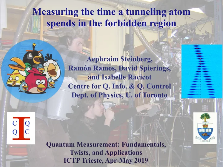 measuring the time a tunneling atom spends in the