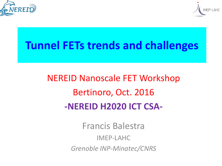 tunnel fets trends and challenges