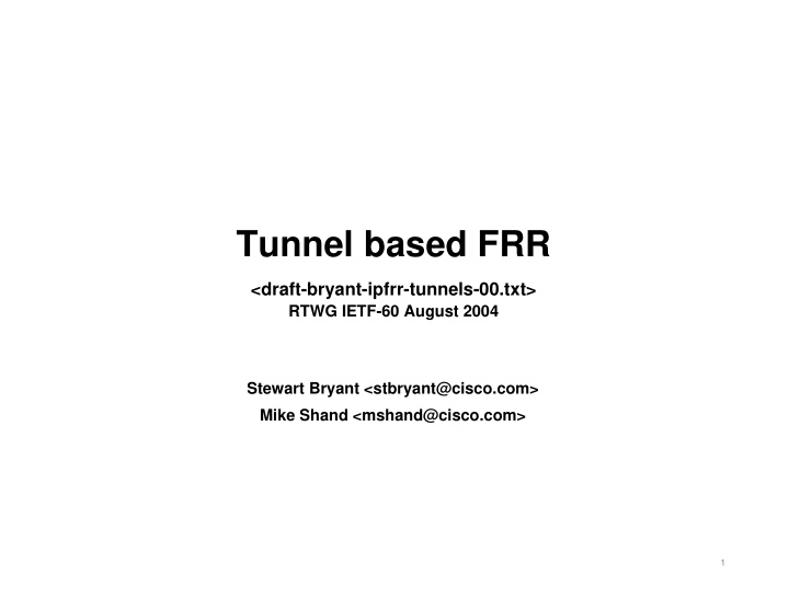 tunnel based frr