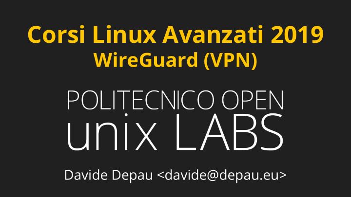 corsi linux avanzati 2019