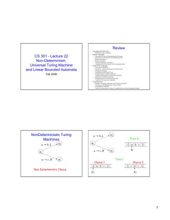 Review   Languages and Grammars   Alphabets, strings, languages   Regular Languages  CS