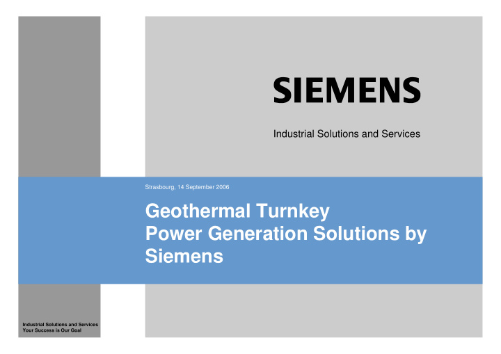 geothermal turnkey power generation solutions by siemens