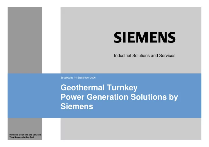 geothermal turnkey power generation solutions by siemens