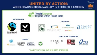 KEY PARTNERS PARTNERS OCRT SCHOLARSHIP FUND  FRIENDS  THANK YOU TO ALL OUR 2018 OCRT SPONSORS