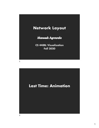 Network Layout  Ma  Maneesh Agrawala  CS 448B: Visualization  Fall 2020  1  Last Time: Animation  2