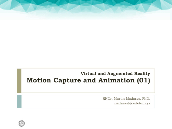 motion capture and animation 01