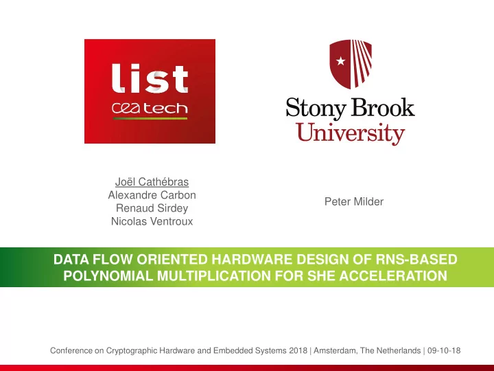 data flow oriented hardware design of rns based