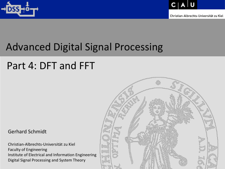 advanced digital signal processing