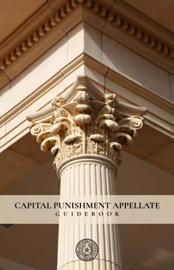 CAPITAL PUNISHMENT APPELLATE  G U I D E B O O K  CAPITAL PUNISHMENT APPELLATE  G U I D E B O O K