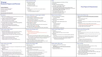 Wrapup:    final presentations timing   finalize final presentation slot: Tue Dec 10 3-7pm