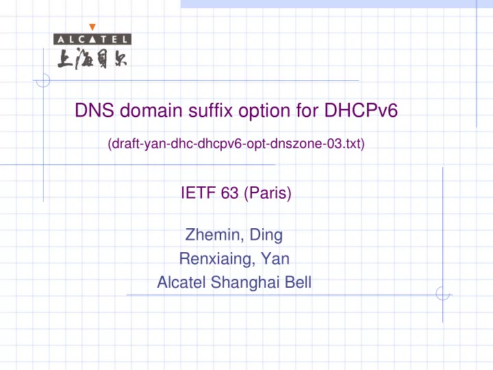 dns domain suffix option for dhcpv6