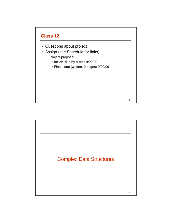 complex data structures