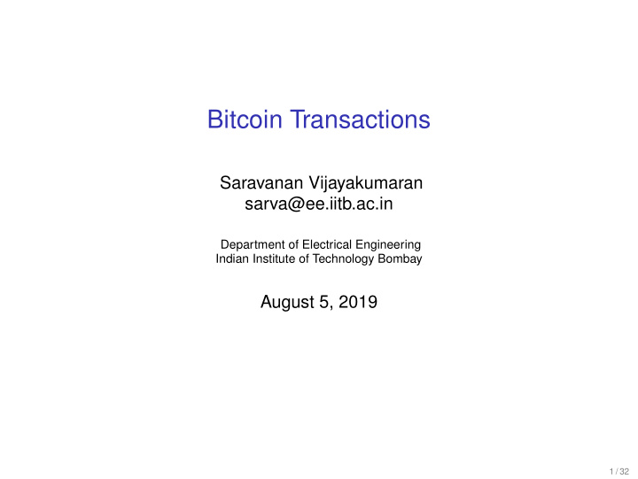 bitcoin transactions