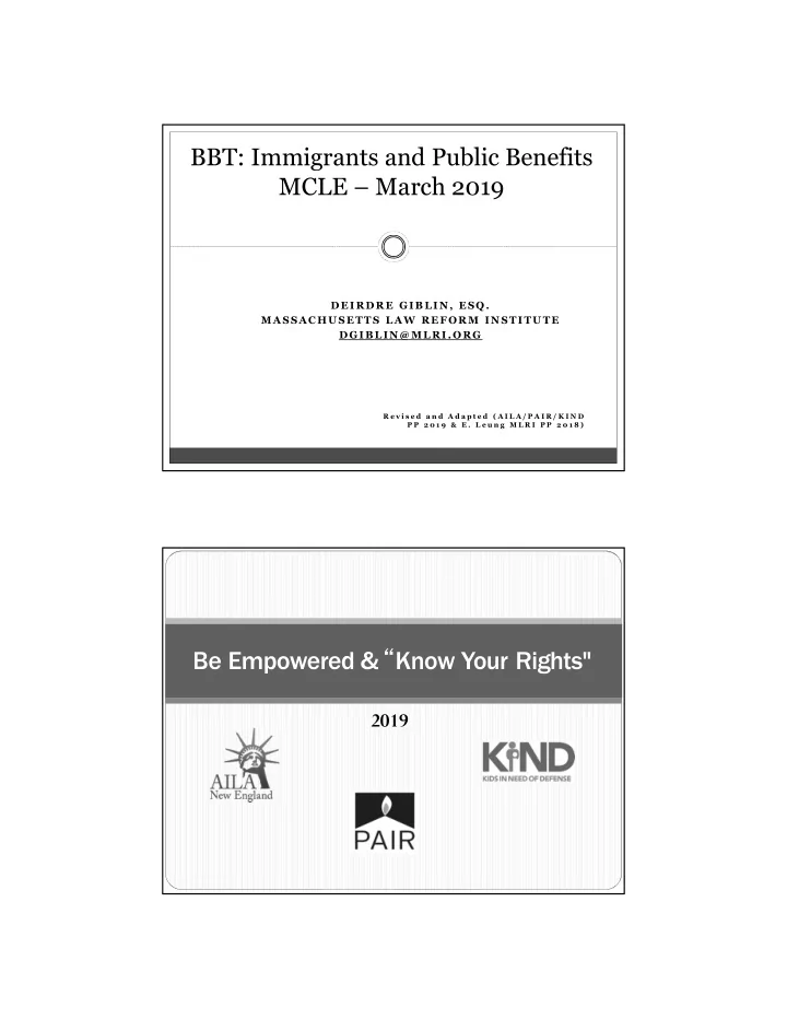 be empowered know your rights