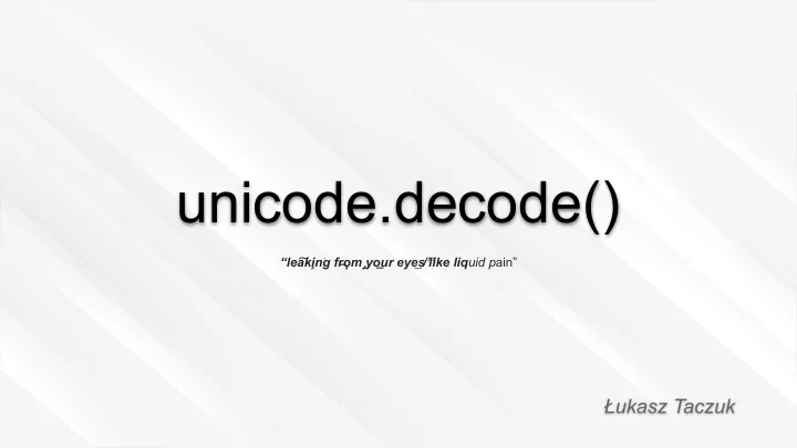 unicode decode