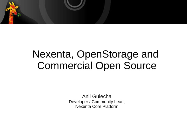 nexenta openstorage and commercial open source