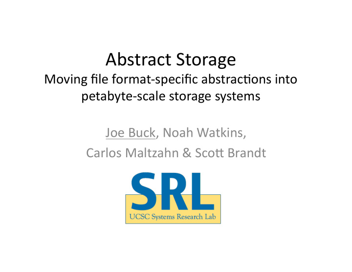 abstract storage