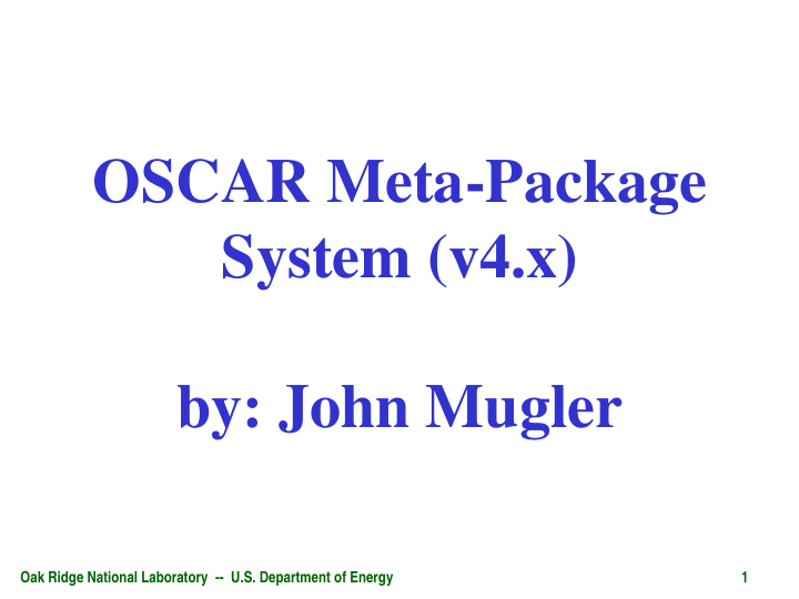 oscar meta package system v4 x by john mugler