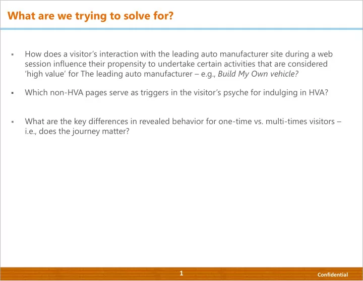 what are we trying to solve for