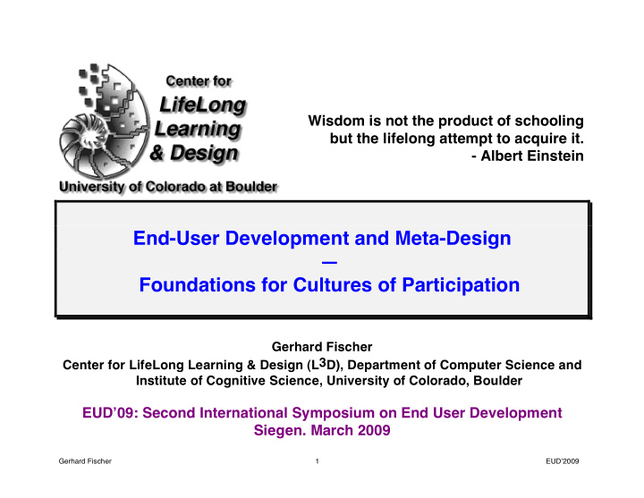 end user development and meta design foundations for