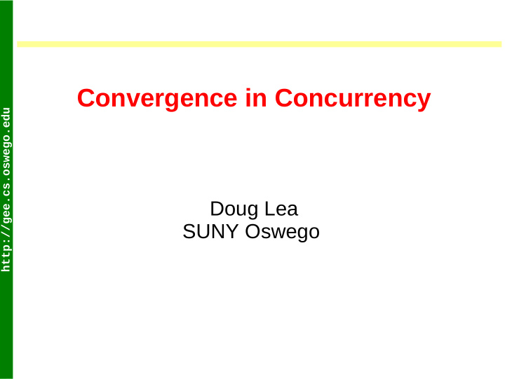 convergence in concurrency