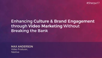 Video Producer,  Nextiva  5  A unified  d commu  mmunica  nicatio  tions  ns platform  orm,