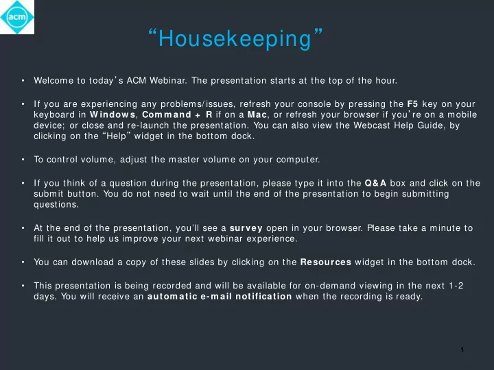 housekeeping
