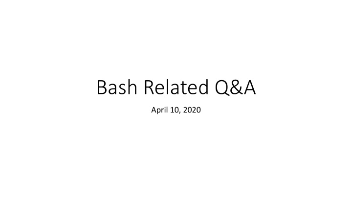 bash related q a