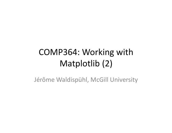 comp364 working with matplotlib 2
