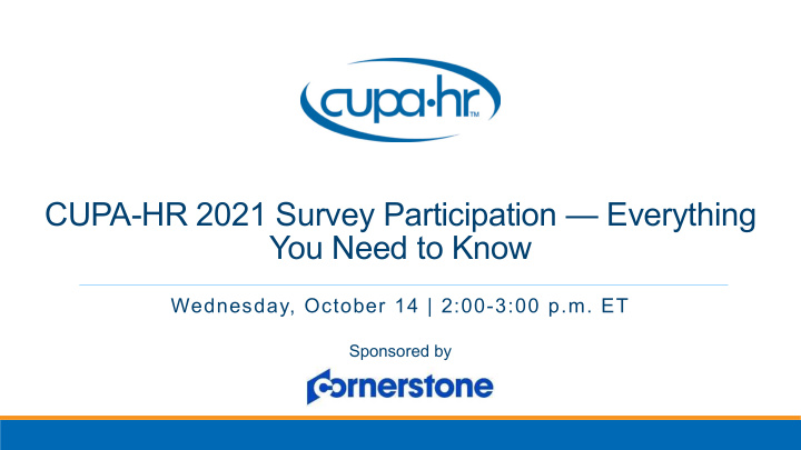 cupa hr 2021 survey participation everything you need to