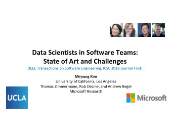 Data Scientists in Software Teams:  State of Art and Challenges  [IEEE Transactions on Software