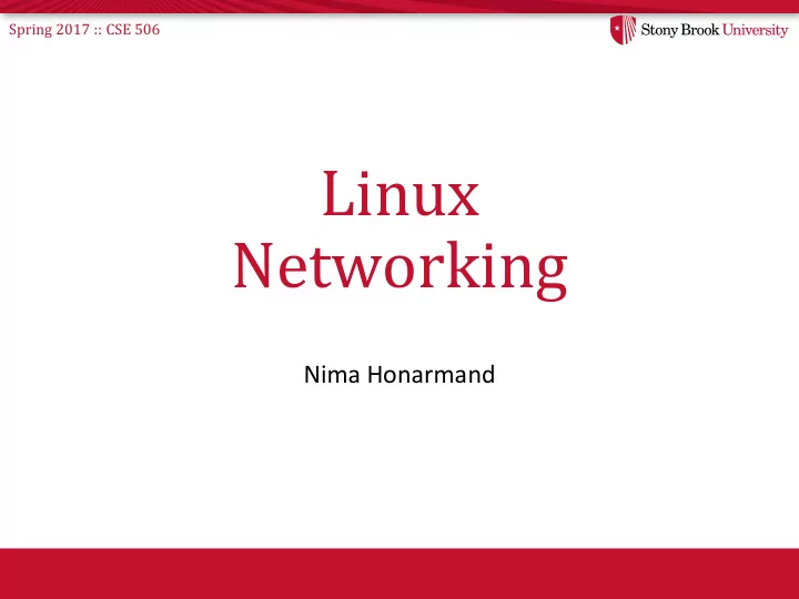 linux networking