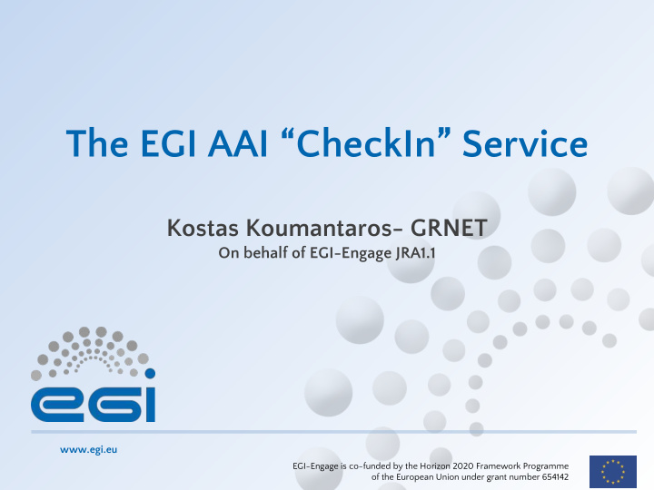 the egi aai checkin service