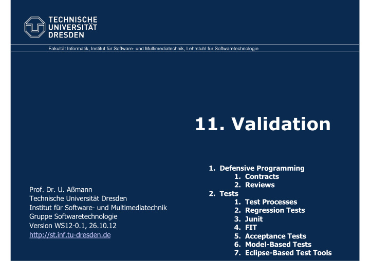 11 validation