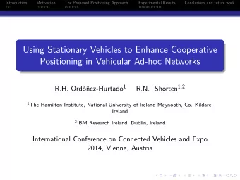 Using Stationary Vehicles to Enhance Cooperative  Positioning in Vehicular Ad-hoc Networks R.H.