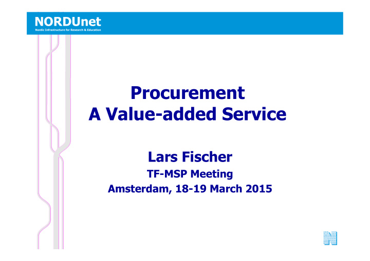 procurement a value added service