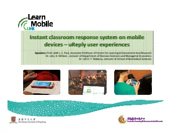 Instant classroom response system on mobile  Instant classroom response system on mobile  devices