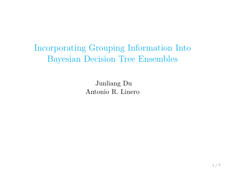 incorporating grouping information into bayesian decision