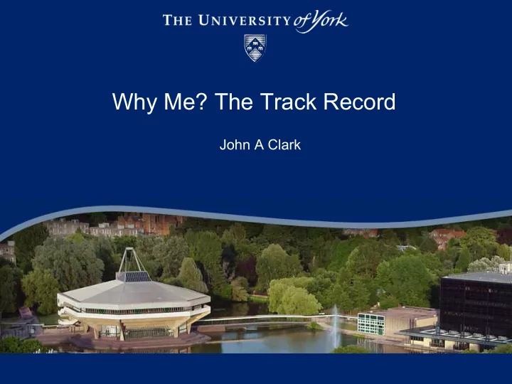 why me the track record