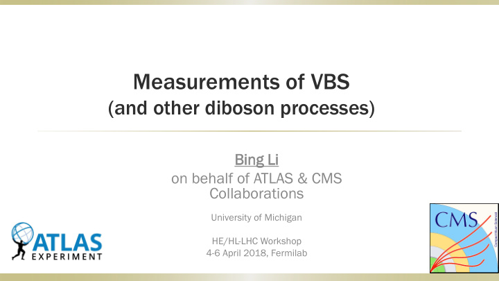 measurements of vbs