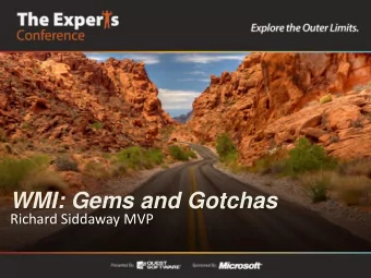 WMI: Gems and Gotchas  Richard Siddaway MVP  WMI  Cmdlets  Get-WmiObject  Remove-WmiObject