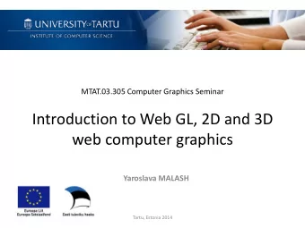 web computer graphics  Yaroslava MALASH  Tartu, Estonia 2014  Background  International 2d year