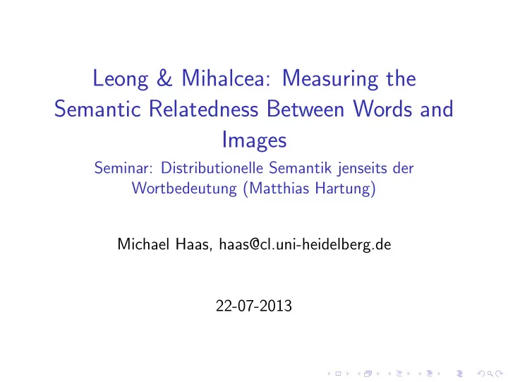 leong mihalcea measuring the semantic relatedness between