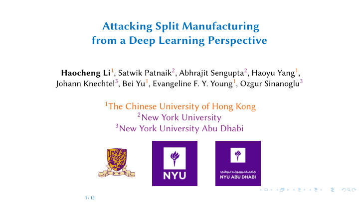 atacking split manufacturing from a deep learning