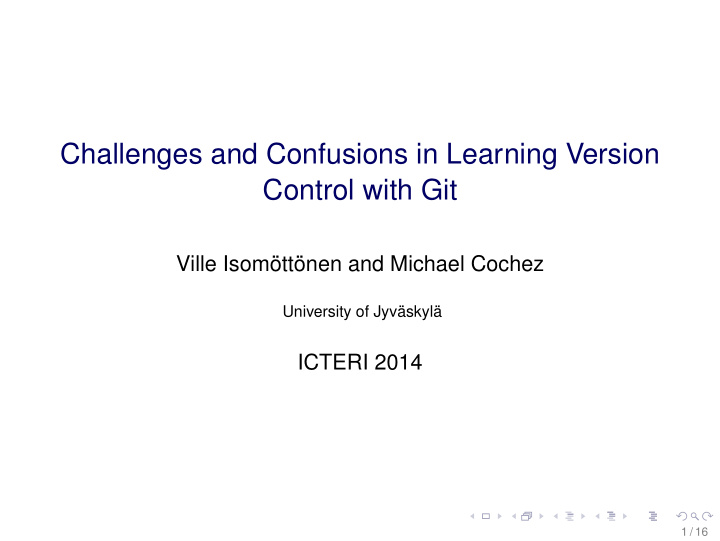 challenges and confusions in learning version control