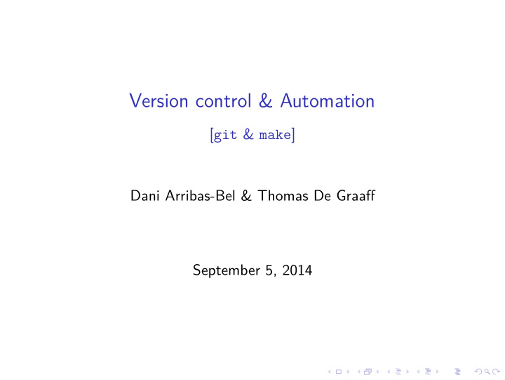 version control automation