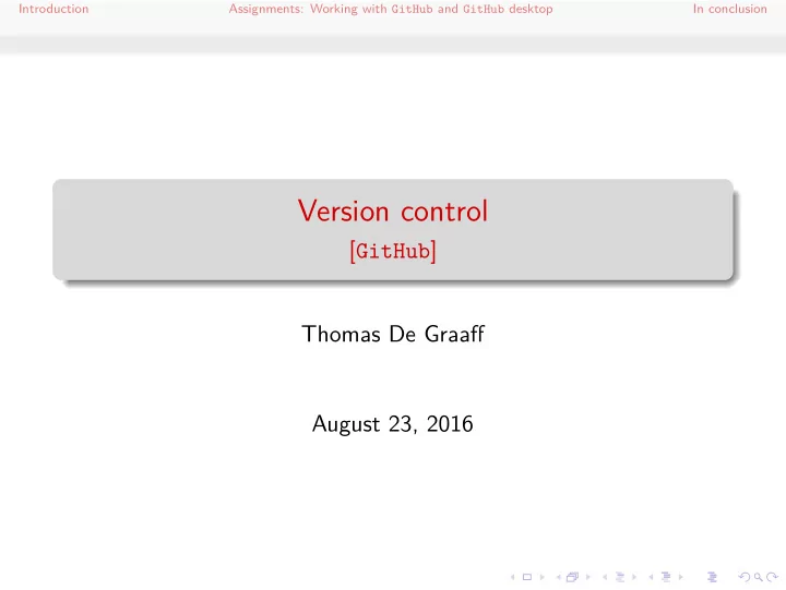 version control