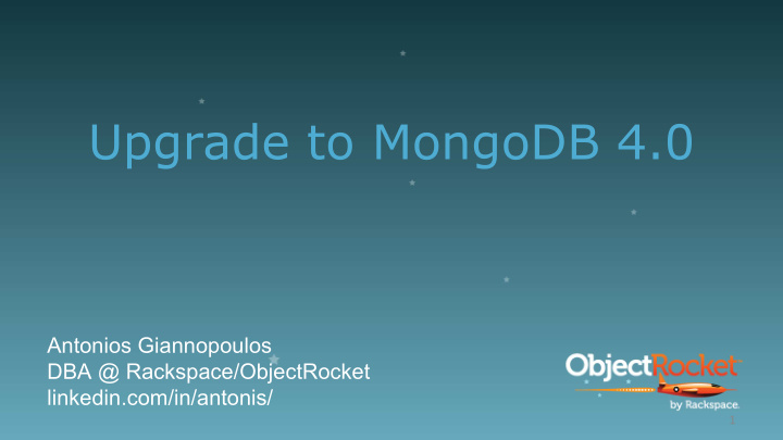 upgrade to mongodb 4 0