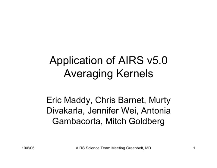 application of airs v5 0 averaging kernels