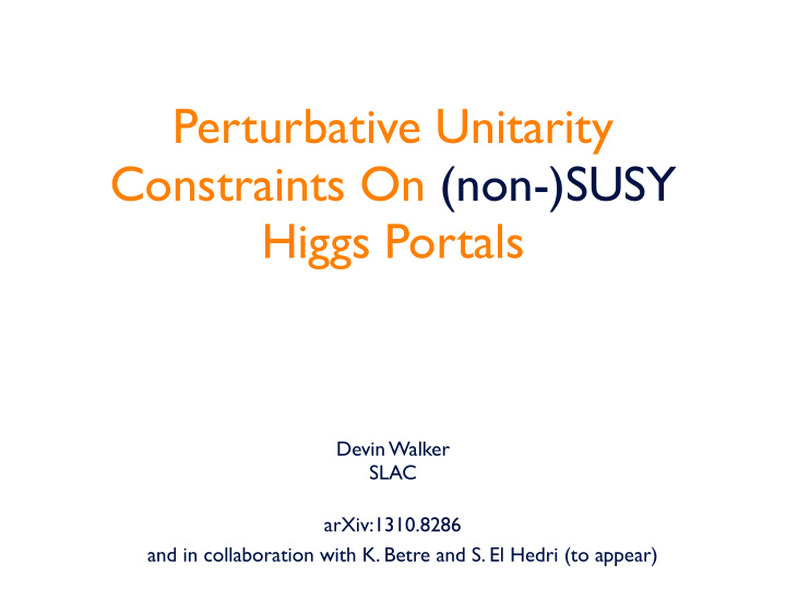 perturbative unitarity constraints on non susy higgs